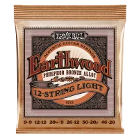 Ernie Ball 2153 струны для 12стр. акуст.гитары Phosphor Bronze 12 String Light (9-9.12-12.20w-9.26-12.36-20p.46-26)