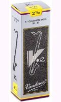 Bass clarinet reeds Vandoren V12 CR6225 - V12 bass clarinet reed with longer palette, thicker heel and tip with strength 2.5. Price per pack of 5 pieces