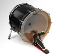 Evans bd22gb4  eq4 clear 22" пластик для бас барабана однослойн. прозрачн. с демп. кольцом