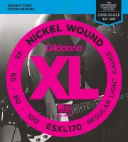 ESXL170 Nickel Wound Комплект струн для бас-гитары, Light, 45-100, шарик на 2 концах, D'Addario