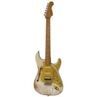 Paoletti alfa lounge hss cream white  электрогитара, stratocaster, кейс, цвет кремовый