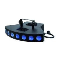 EUROLITE LED SCY-100 Beam effect эффектный прибор 1 ряд с 7 линзами по 27 лучей в каждой, 9 DMX канала или встроенный микрофон, 189 шт 5 мм  LED, RGB или белый, 150 градусов , 355х460х155. 4,5 кг