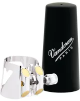Clarinet ligature Vandoren Optimum LC01P - Посеребренная лигатура для кларнета Bb. Набор прижимных планок и пластмассовый колпачок в комплекте