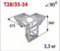 ИМЛАЙТ T28N/35-34 Стыковочный узел для 3-х ферм под 90 градусов, d28х2 \ d16х2мм.