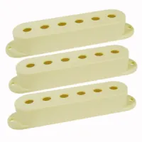 DIMARZIO STRAT PICKUP COVER SET DM2001CR комплект пластиковых крышек для звукоснимателей типа single, 3 шт, цвет кремовый