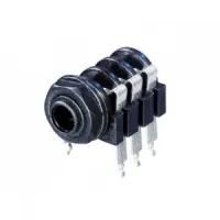 Rean NYS218 панельный разъем Jack 6.3мм TRS (стерео) гнездо, пластиковый корпус на горизонтальную
