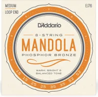 EJ76 Комплект струн для мандолы, фосфорная бронза, 15-52, D'Addario