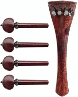 Cello accessory set Acura Meister Preciso CS-OSHL452 - Preciso grade 4/4 cello accessory set of rosewood with ebony trim. Hill pegs and Hill tailpiece