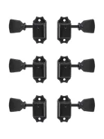 SD90-SLB-B-L3+R3 Колки для гитары 3+3, черные, Gotoh