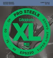 EPS220 ProSteels Комплект струн для бас-гитары, Super Light, 40-95, D'Addario