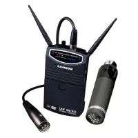 UHF Micro Q-mic ch #6 радиосистема Samson, канал 3 для видео камер. В комплекте: микрофон, ресивер, XLR-кабель, держатель для микрофона.
