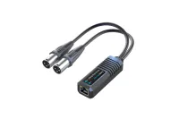 Конвертер Infobit [iTrans DX2-R-22] Dante - аналог (приемник), 2 аналоговых выхода XLR(M). 1xRJ45(Dante). Питание PoE 125мм. Новая версия.