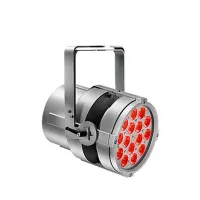 DTS TITAN SOLO FULL COLOR • SPOT • INDOOR IP20 Светодиодный прожектор на лире 990 Lux / 2 m, полноцветная LED технология, степень защиты IP-20, 15 полноцветных 3W LED, линза  SPOT, DMX - до 9 каналов, 6,4 кг, 55 Вт