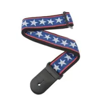 Planet waves 50a10  world tour гитарный ремень, 50мм, полипропилен, "stars and stripes", кожа наконеч