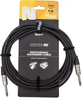 STAGG NGC6R - профессиональный гитарный шнур jack-jack с разъемами REAN, длина 6 метров, черного цвета. Высочайшее качество, крайне низкий уровень помех.