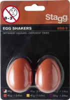 STAGG EGG-2 OR - Пластиковые шейкеры "яйцо",пара .Цвет - оранжевый.