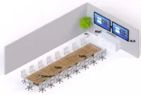 Shure Large Conference Room # 3 Stem (Wall + Table х 2) - Комплект Shure Stem для больших переговорных комнат #3 с одним настенным и двумя настольными микрофонными массивами