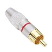 Adam hall 7620 red  кабельный разъем rca (тюльпан) папа, металл
