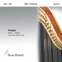 Harp A5 string Bow Brand Pedal Wires Silver Plated - Concert harp A 5 octave silver-plated bronze wound steel string