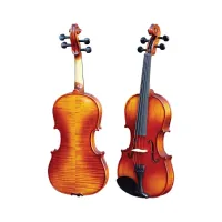 HMI HV-200HF 4/4 Скрипка Student 4/4,  в кейсе, смычок, канифоль, верхняя дека - массив ели, нижняя дека, обечайки - массив клена, гриф - черное дерево, матовая