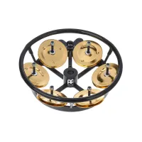 MEINL THH1B-BK Тамбурин для стойки, хайхэт, латунные бубенцы, цвет: черный