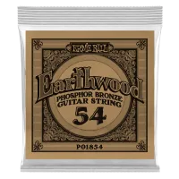 Ernie Ball 1854  струна одиночная для акустической гитары, Серия Earthwood, Калибр: 54, Сердцевина: шестигранник; сталь, покрытая латунью, Обмотка: