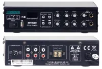 DSPPA MP-9060 Компактный комбинированный микшер-усилитель  60 Вт\100В, 3 микр и 2 AUX. входа 1 AUX выход Цифровой AM\FM тюнер, MP3 плеер, вход USB для FLASH памяти. Функция приоритетов. Фантомное питание. Питание 220В