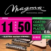 Magma Strings GE160ED - Струны для электрогитары с покрытием 11-50, Серия: Coated Nickel Plated Steel, Калибр: 11-14-18-28-38-50, Обмотка: круглая, ни