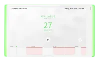 Crestron TSS-1070-W-S-LB KIT, 10,1-дюймовая настольная cенсорная панель бронирования, с одной световой полосой TSW-1070-LB-W-S, цвет белый