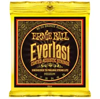 Ernie Ball 2554 струны для акуст.гитары Everlast Coated 80/20 Bronze Medium (13-17-26-34-46-56) бронза с нанонапылением