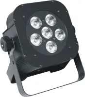 STAGE4 LEDPAR 6XWA Светодиодный светильник сценических эффектов со сменой цвета RGBWA, источник света - 6 * 15W LED RGBWA, угол расхождения луча 45 град., DMX-512 – 2, 3, 4, 5, 8 кан., строб, диммер 0-100%, Master-slave/Auto/Sound, мощность 100 Вт, 170x17