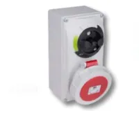 PCE Розетка наст с выкл и блокир 32А/440V/3P+E/IP67 61242-3