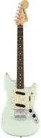 FENDER AMERICAN PERFORMER MUSTANG, RW, SATIN SONIC BLUE электрогитара, цвет салатовый, в комплекте чехол