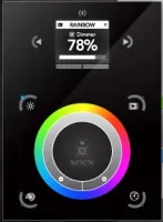 SUNLITE STICK-DE3 ( BLACK) Сенсорный интерфейс для управления световыми приборами для настенного монтажа. 1024 канала, USB/Ether, Стекло, цветной экран, DMX контроллер для монтажа на стену, 2 выхода DMX, RS232, работа c PC Windows с ESA, ESA2, ESA PRO и
