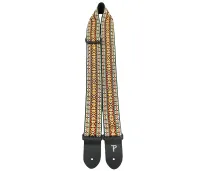 Perri's TWS-7035 - Ремень для гитары, Серия JACQUARD, Материал: жаккард, с кожаными концами, Рисунок: Hootenanny, Цвет: красный/белый/жёлтый, Ширина р