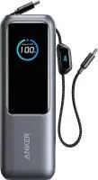 Внешний аккумулятор Anker 25K Mah 165W Built-In USB-C and Retractable Cable черный