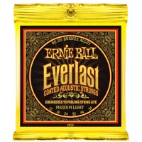 ERNIE BALL 2556 Everlast Medium Light Coated 80/20 Bronze Acoustic Guitar Strings - 12-54 Gauge