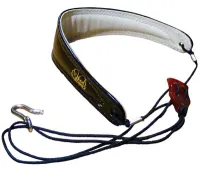 Saxophone strap with hook Ishimori Series II - Alto and soprano saxophone strap with soft two-layer leather collar and steel hook