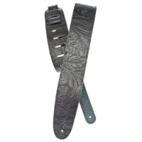 Planet waves 25le00  гитарный ремень кожаный "embossed", чёрный