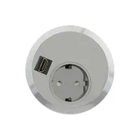 ABL 2F220114- Встраиваемая розетка серии Port El с 1xHDMI, серая