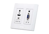 ATEN VE2812AUST - Передатчик HDMI и VGA HDBaseT с монтажной панелью US и функцией PoH (4K@100м / 1080p@150м) (HDBaseT Class A) (HDBaseT Class A)