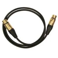 XLR3F-XLR3M (black) 1,5 метра балансный микрофонный кабель (черный) GS-PRO