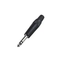 Nordfolk ncj5288  кабельный разъем 6.35 мм stereo jack (trs), черный, пластиковая крышка