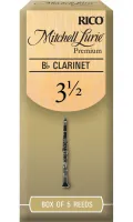 Clarinet reeds Mitchell Lurie Premium RMLP5BCL350 - Filed clarinet reed with a thin tip and a thickened heart for classical music. Strength 3.5. Price per pack of 5 pieces