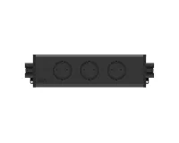 ABL 2M400312- Розеточная станция серии UDM с 3 розетками, последовательное подключение, черная