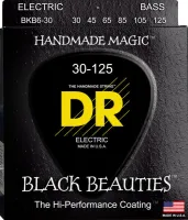 BKB6-30 Black Beauties Комплект струн для 6-струнной бас-гитары, сталь, с покрытием, 30-125, DR