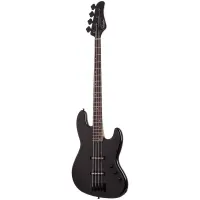 SCHECTER J-4 GBLK w/ROSEWOOD - 4-х струнная бас-гитара, 21 лад, корпус: ольха, гриф: клён, накладка палисандр, на болтах, звукосниматели: 2х Schecter USA MonsterTone-J, регилуровки:2х громкость, тон (push-pull), цвет Gloss Black (BLK)