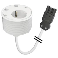 Kondator 935-PD10W-GST- Встраиваемая розетка для монтажа в стол: 2 отверстия 7 мм, 2 отверстия 9,5 мм, цвет белый