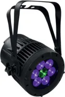 SILVER STAR SS345 XCE SOLAR ZE/TZ INDOOR Светодиодный архитектурный светильник. Световой поток 1500 люмен, сила света 51000 кандел, 7 RGBW Led, ток управления 950 мА, напряжение питания 100~240В, потребляемая мощность 130 Вт., встроенный диммер, управлени
