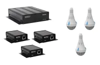 ClearOne CM Array2/W Bundle C- Комплект из 3 белых потолочных микрофонных массивов с выходом Dante, 3 передатчиков и приемника